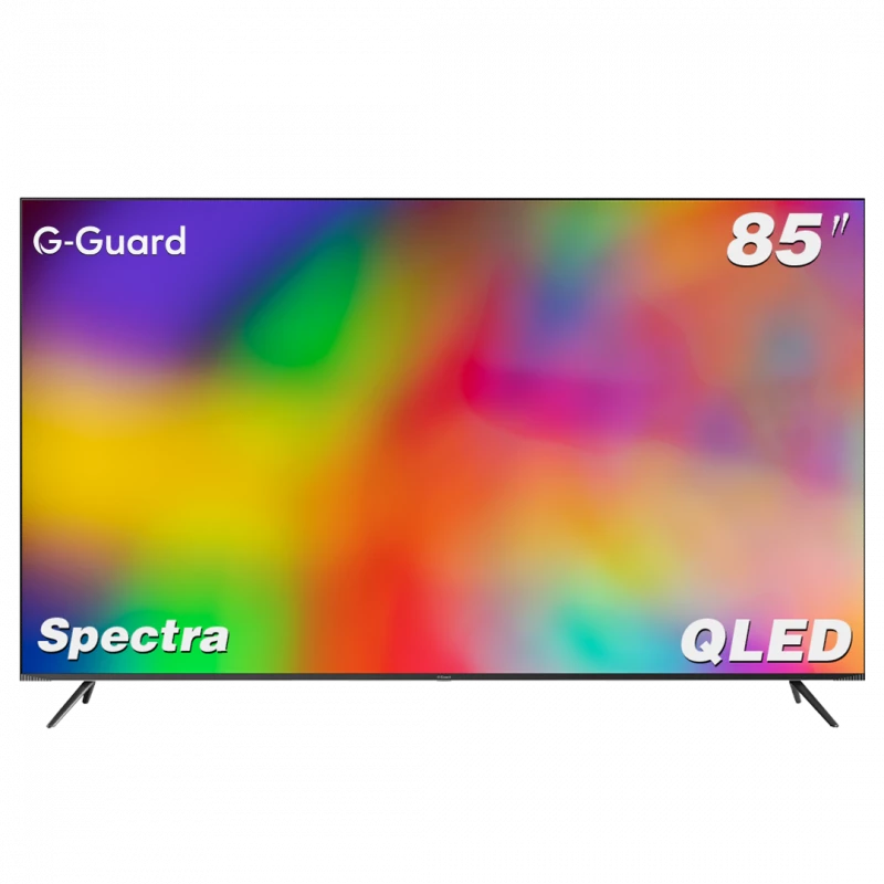 تلفزيون Spectra CQG 85 بوصة 4K QLED ذكي، تصميم معدني بدون إطار، دولبي فيجن، جوجل تي في من جي-جارد - جي-جارد